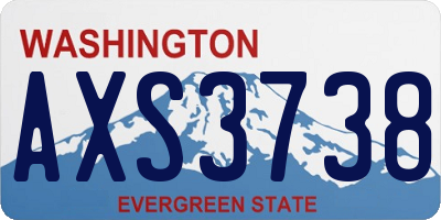 WA license plate AXS3738