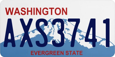 WA license plate AXS3741