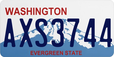 WA license plate AXS3744