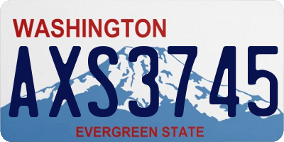 WA license plate AXS3745