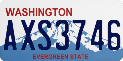 WA license plate AXS3746