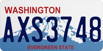 WA license plate AXS3748