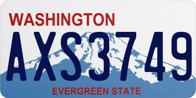 WA license plate AXS3749