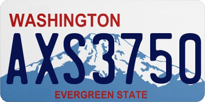 WA license plate AXS3750