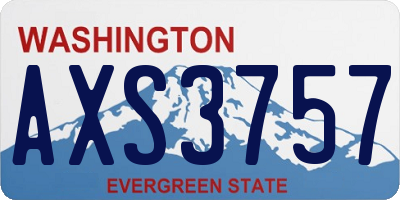 WA license plate AXS3757