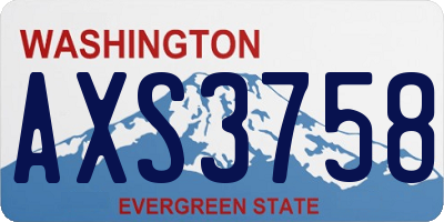 WA license plate AXS3758