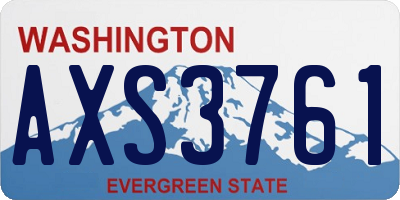 WA license plate AXS3761