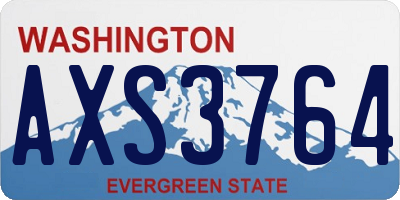 WA license plate AXS3764