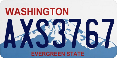 WA license plate AXS3767