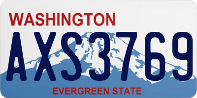 WA license plate AXS3769