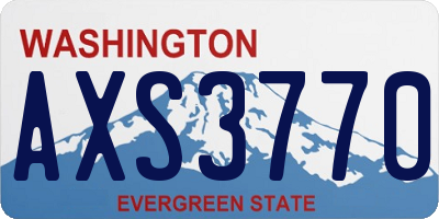 WA license plate AXS3770