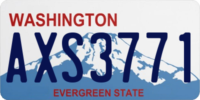 WA license plate AXS3771