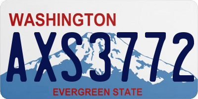 WA license plate AXS3772