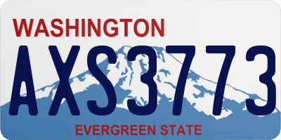 WA license plate AXS3773