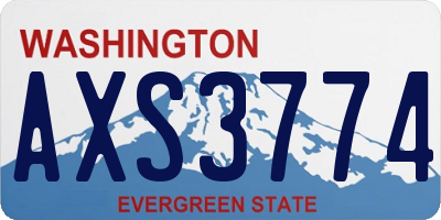 WA license plate AXS3774