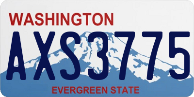 WA license plate AXS3775