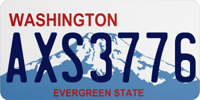 WA license plate AXS3776