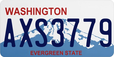 WA license plate AXS3779
