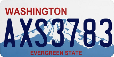 WA license plate AXS3783