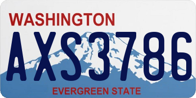 WA license plate AXS3786