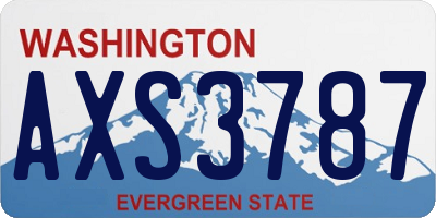 WA license plate AXS3787