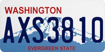 WA license plate AXS3810