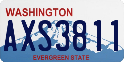 WA license plate AXS3811