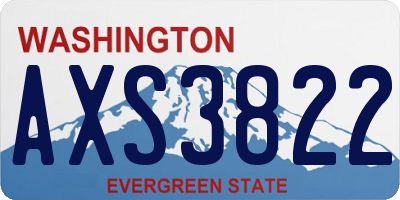 WA license plate AXS3822