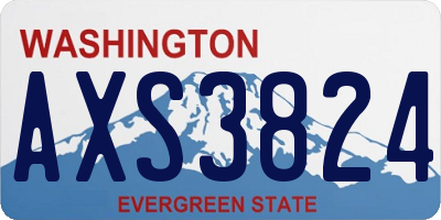 WA license plate AXS3824