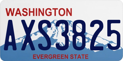 WA license plate AXS3825