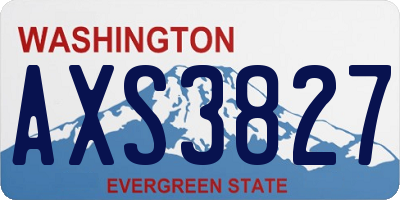 WA license plate AXS3827