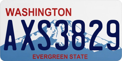WA license plate AXS3829