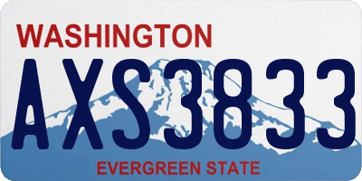 WA license plate AXS3833