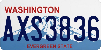 WA license plate AXS3836