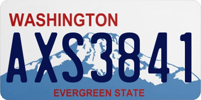 WA license plate AXS3841