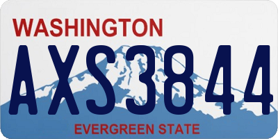 WA license plate AXS3844