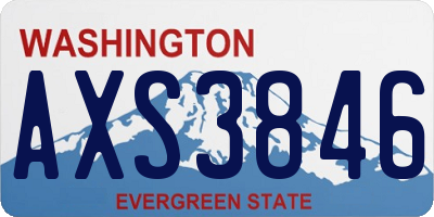 WA license plate AXS3846