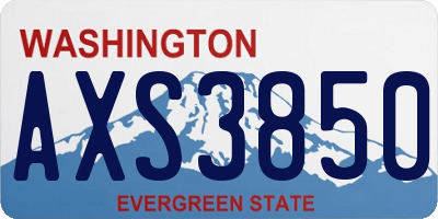 WA license plate AXS3850