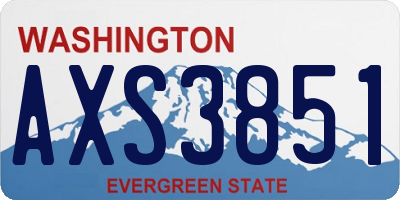 WA license plate AXS3851
