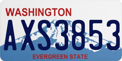 WA license plate AXS3853