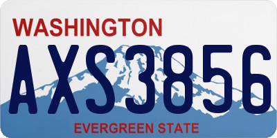 WA license plate AXS3856