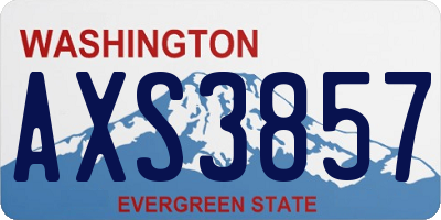 WA license plate AXS3857