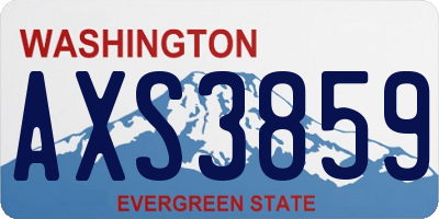 WA license plate AXS3859