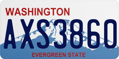 WA license plate AXS3860