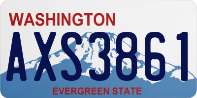 WA license plate AXS3861
