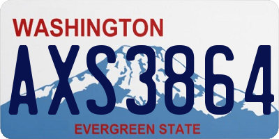 WA license plate AXS3864