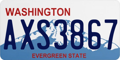 WA license plate AXS3867