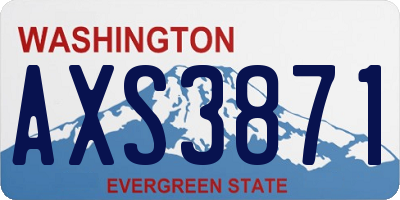 WA license plate AXS3871