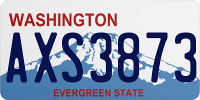 WA license plate AXS3873