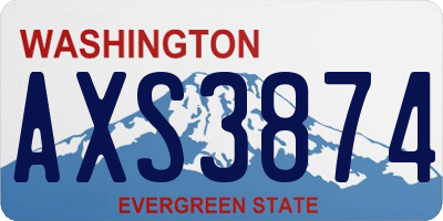 WA license plate AXS3874